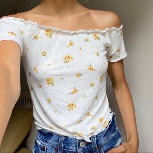 pacsun LA Hearts off the shoulder top